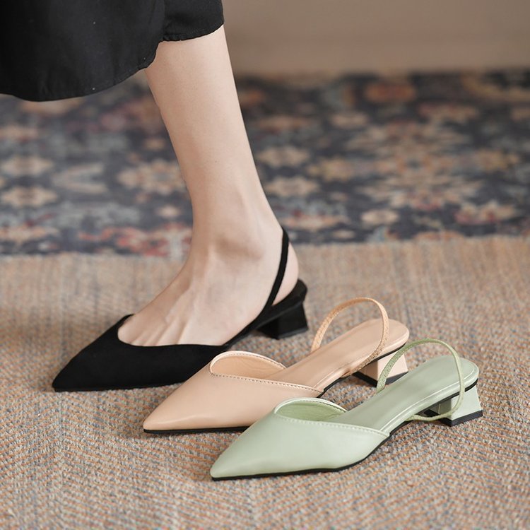 Damen elegante Slingback Pumps mit spitzem Zehenbereich Drune