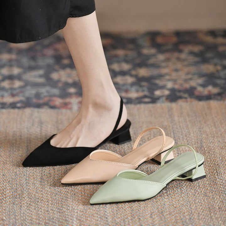 Damen elegante Slingback Pumps mit spitzem Zehenbereich Drune