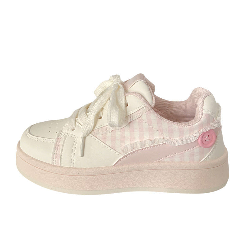 Damen Sneakers mit verspielten Karomustern und dämpfender Sohle Drune