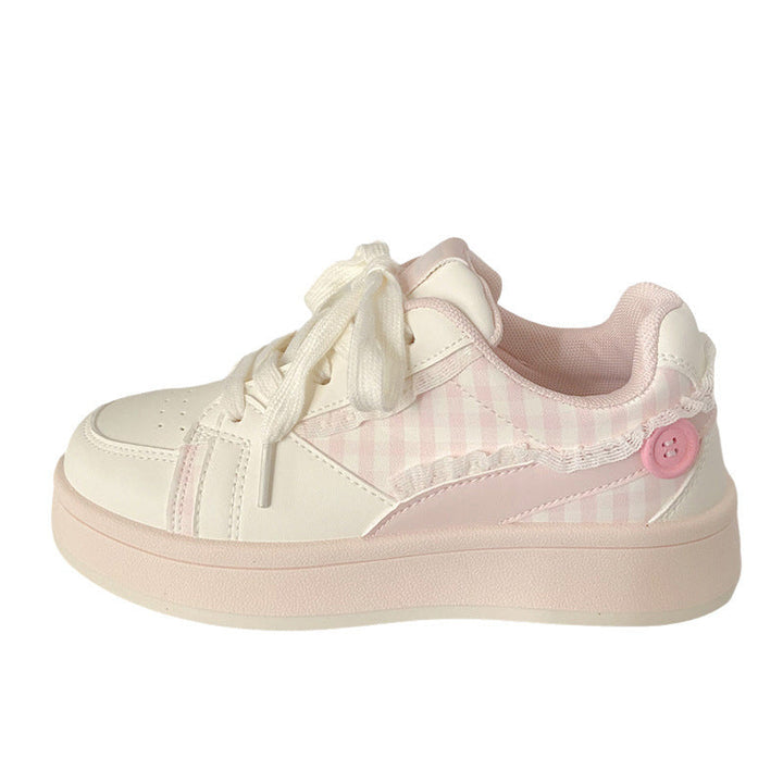 Damen Sneakers mit verspielten Karomustern und dämpfender Sohle Drune