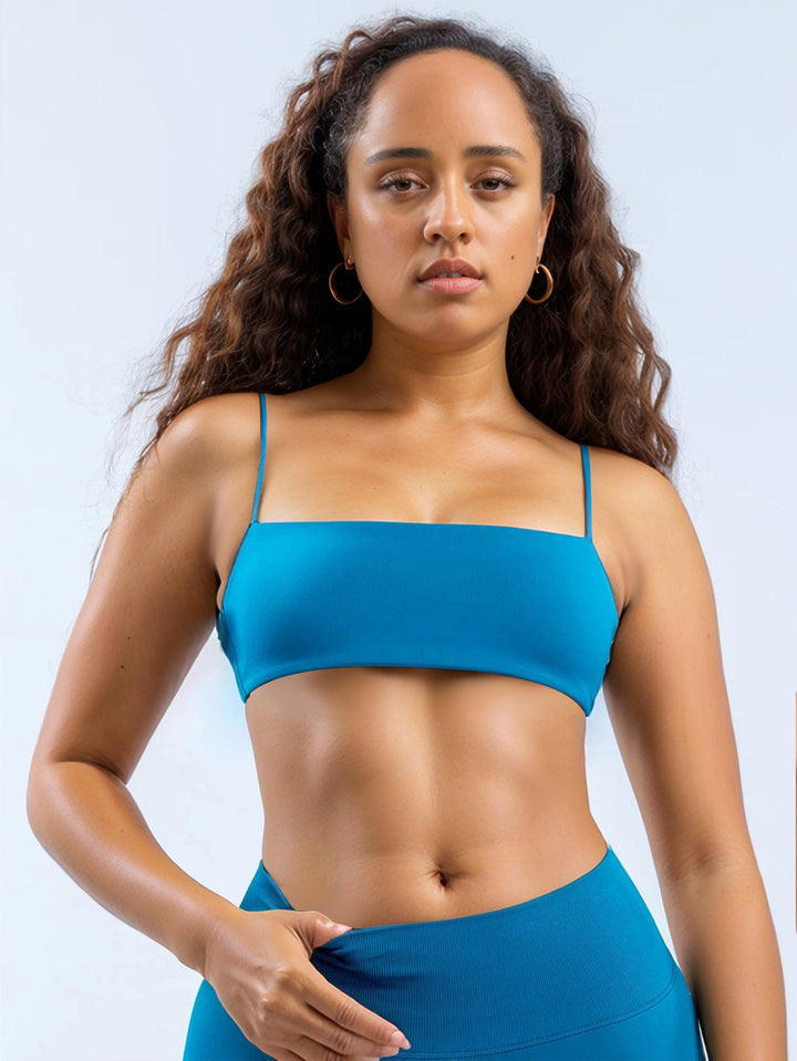 Damen Sportliches Langarm Crop-Top mit angeschnittenem Design Drune