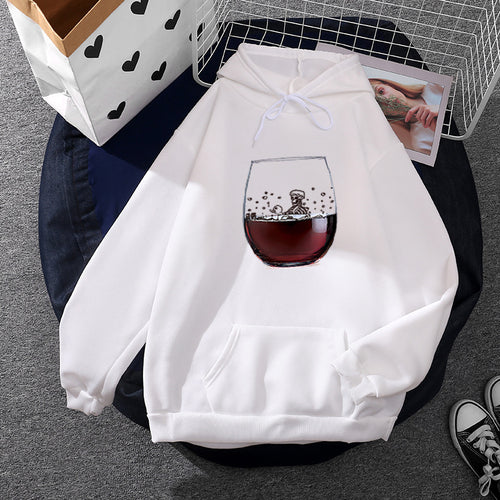 Damen Hoodie mit künstlerischem Glasdesign Drune