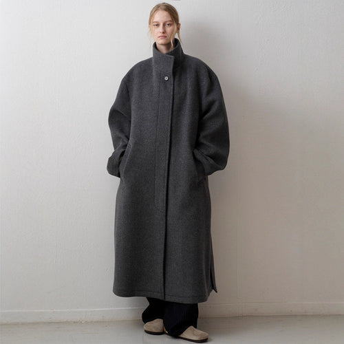 Damen eleganter und oversize Wollmantel Drune