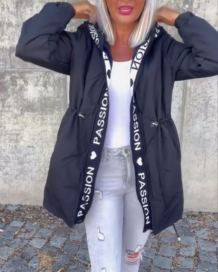 Damen Utility-Jacke mit Bindegurt Drune
