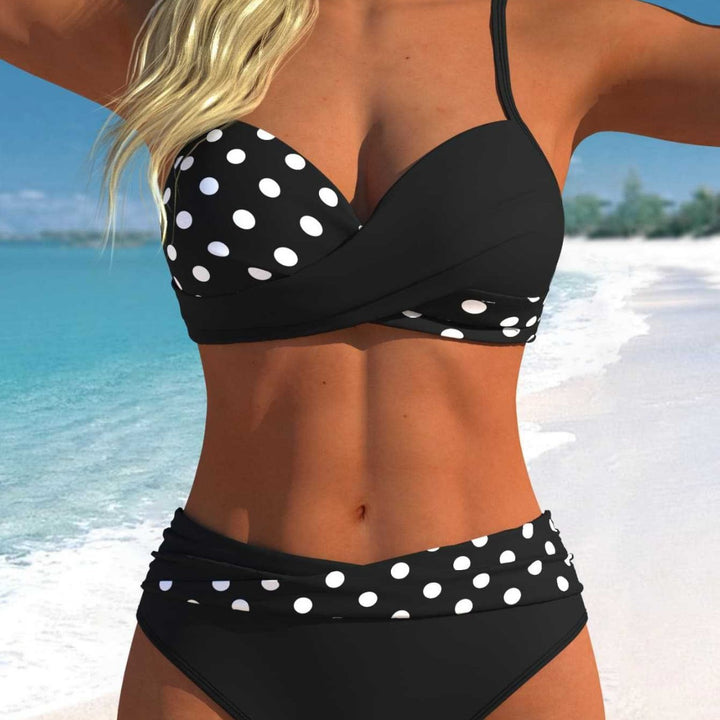 Damen Bikini-Set mit croppenden Oberteil und hohem Taillenschnitt Drune