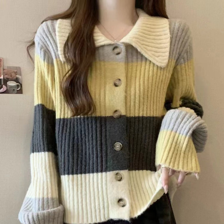 Damen Strickjacke mit breitem Rippdesign und oversized Schnitt Drune