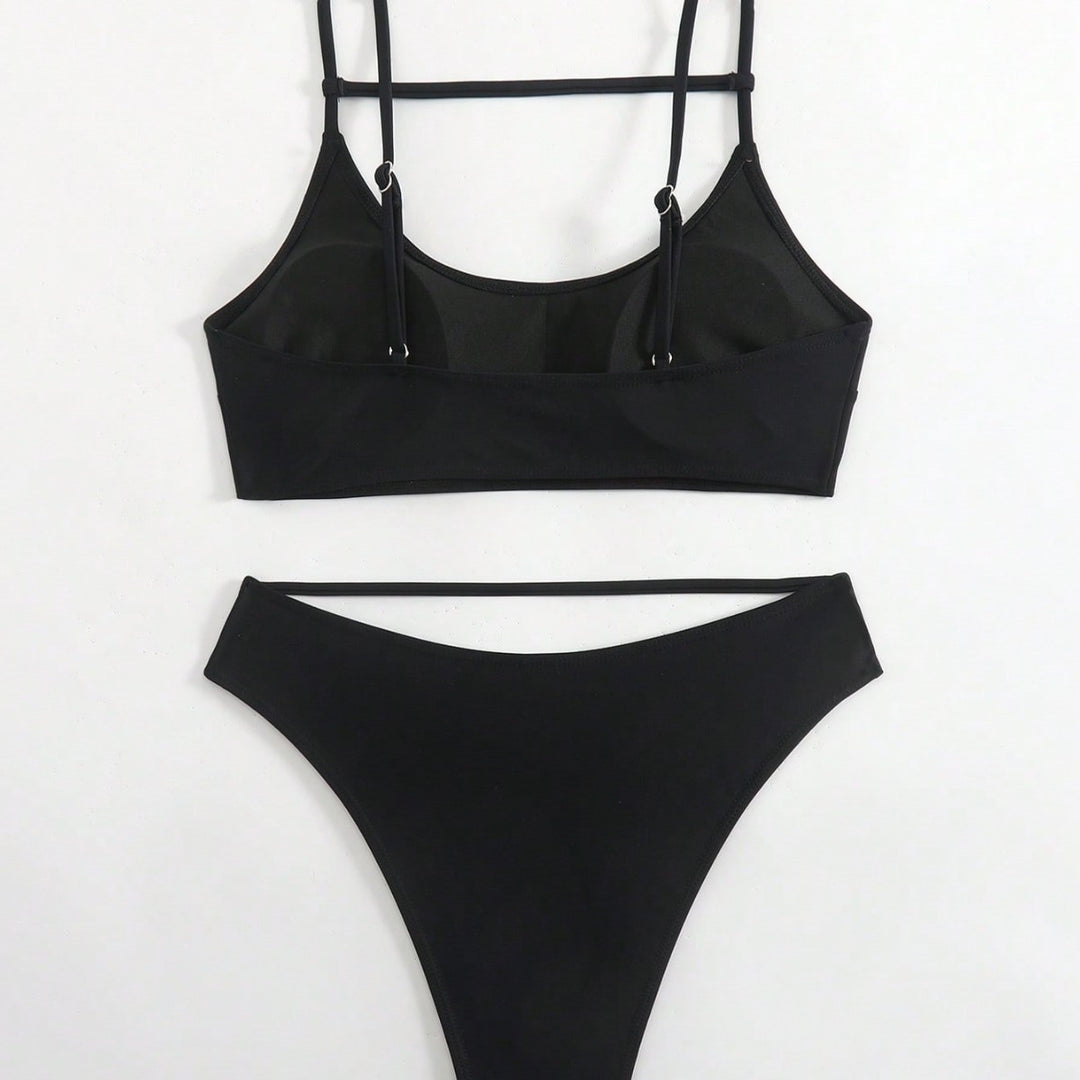 Damen Triangel-Bikini-Set mit innovativem Schnitt und verstellbaren Trägern Drune
