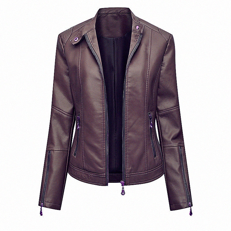 Damen Kunstlederjacke im Biker-Stil Drune