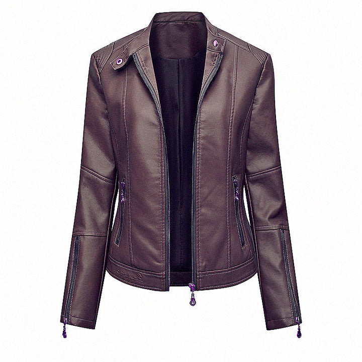 Damen Kunstlederjacke im Biker-Stil Drune