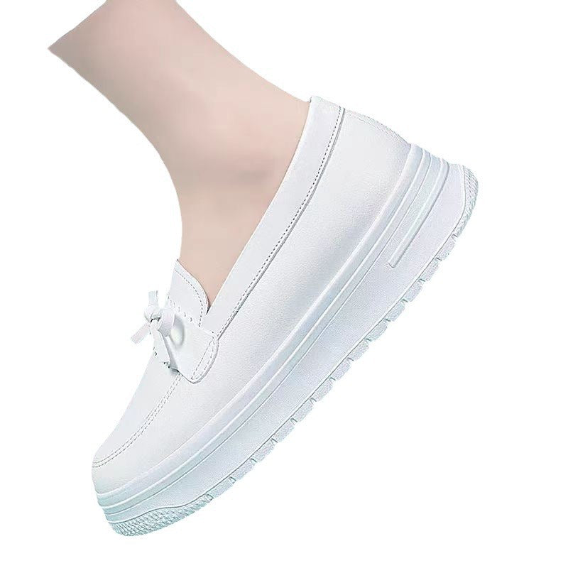 Damen Komfortable Slip-On Sneakers mit eleganter Schleife Drune