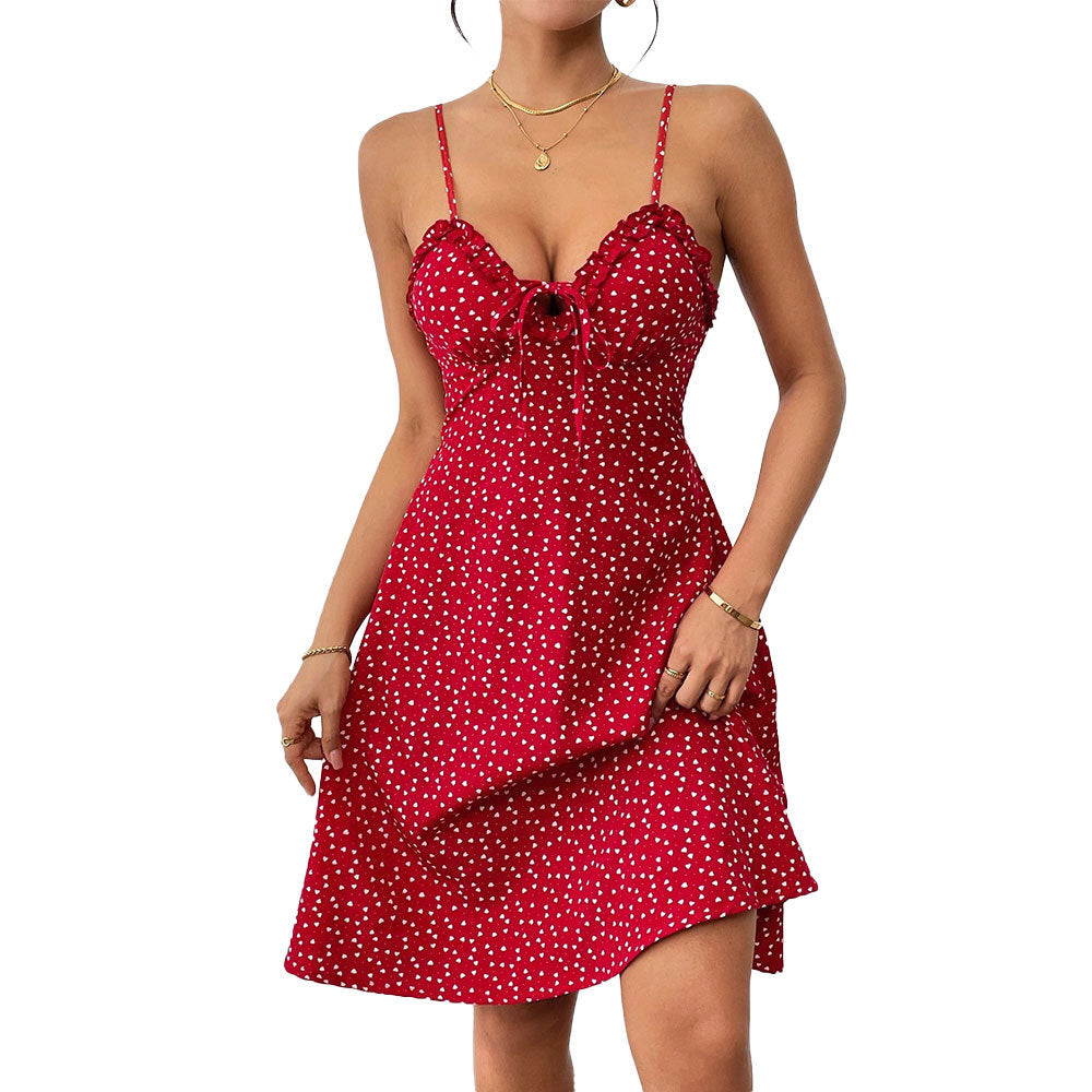 Damen Minikleid mit luftigem Schnitt und verspieltem Rüschendetail Drune
