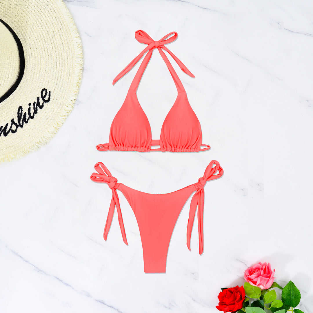 Damen Triangel-Bikini mit raffinierten Bindebändern und hochelastischem Stoff Drune