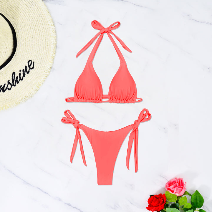 Damen Triangel-Bikini mit raffinierten Bindebändern und hochelastischem Stoff Drune