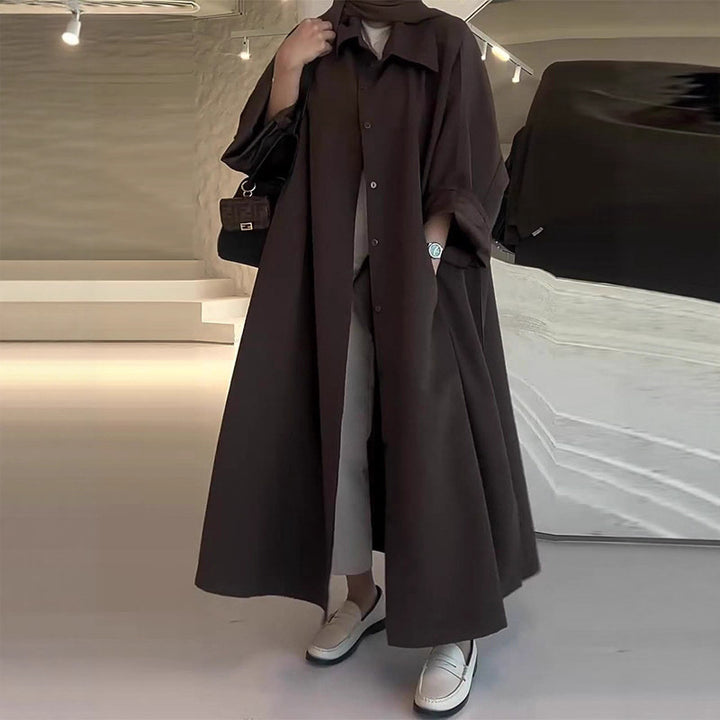 Damen modisches Hemdkleid mit Langarm und eleganter Passform Drune