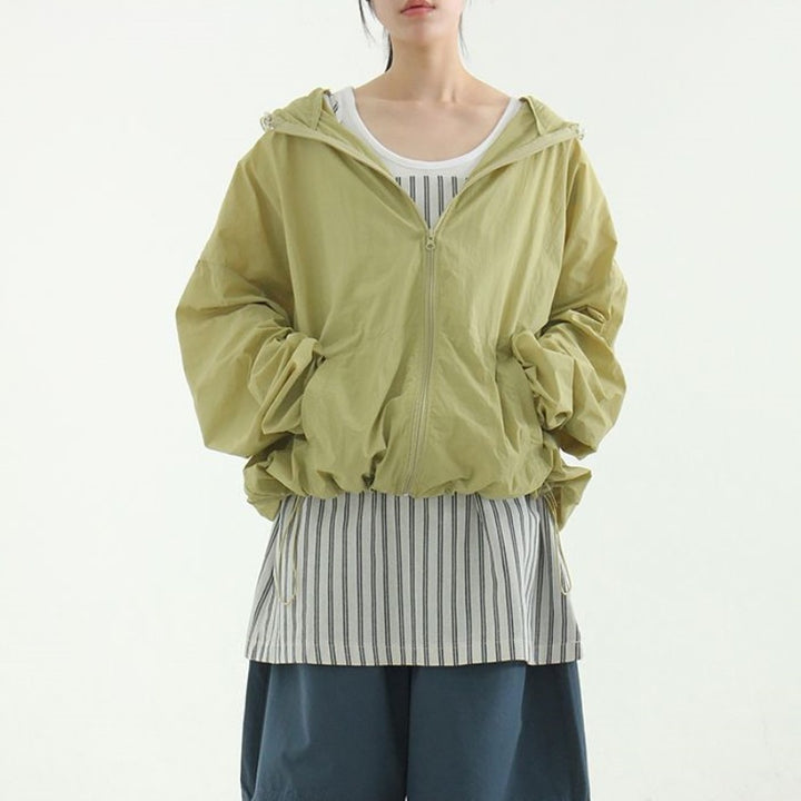 Damen lässige Übergangsjacke mit lockerer Passform Drune