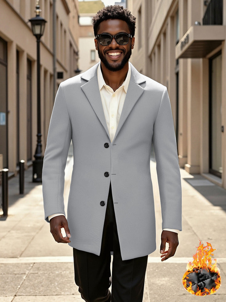 Herren eleganter und modischer Langmantel Drune