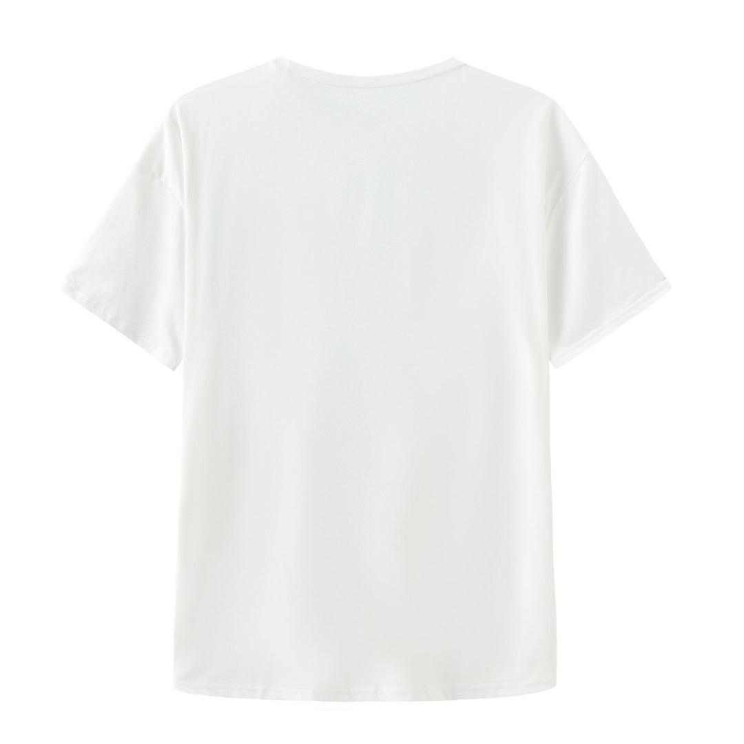 Damen Baumwoll T-Shirt mit floralem Print Drune