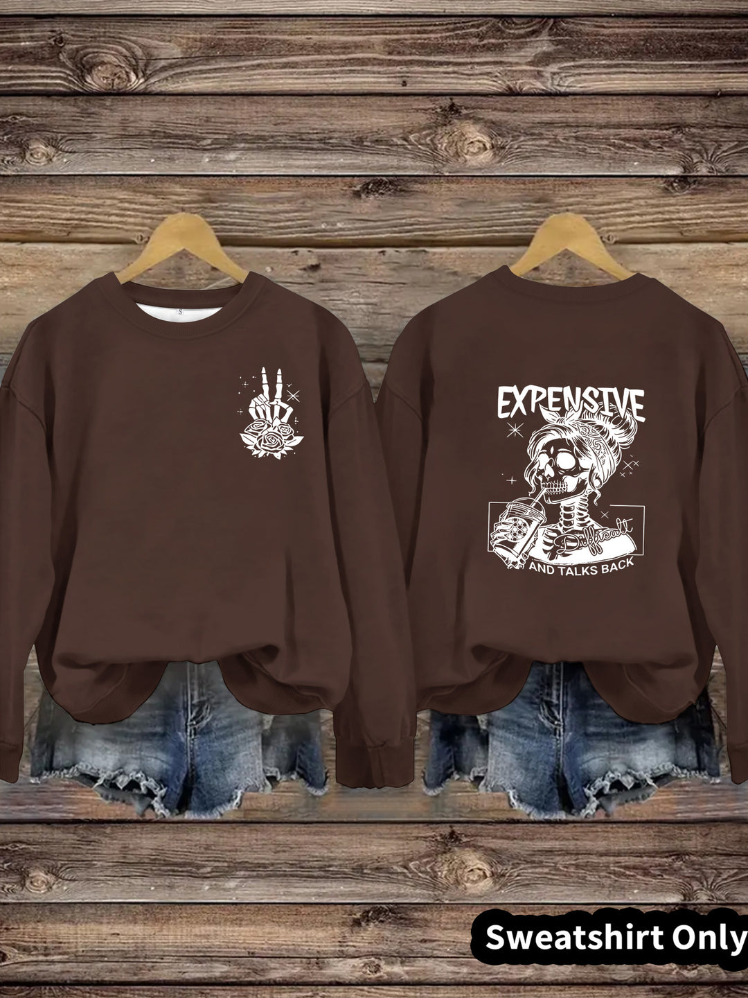 Damen Sweatshirt mit kreativem Motiv und lässigem Schnitt Drune