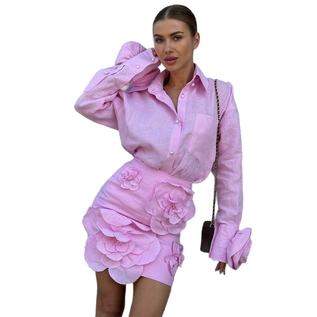 Damen Bluse mit ausgefallenen Puffärmeln Drune