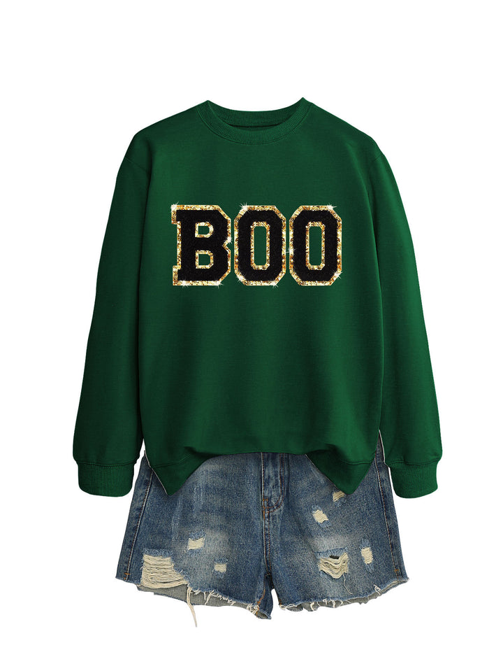 Damen Sweatshirt mit glitzerndem Aufdruck Drune