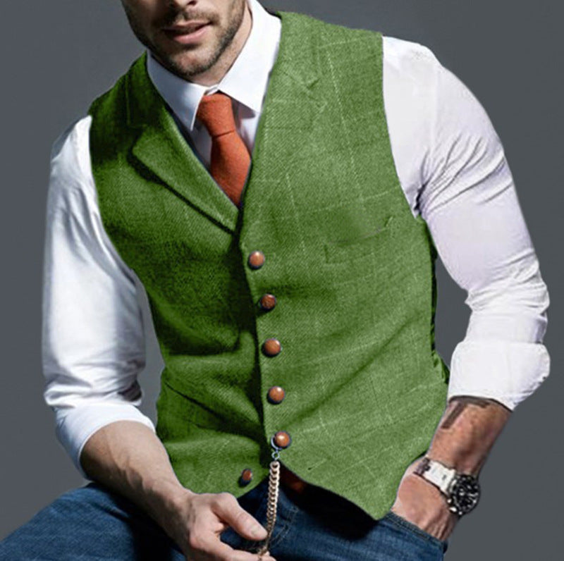 Herren elegante Trachtenweste aus hochwertigem Stoff Drune