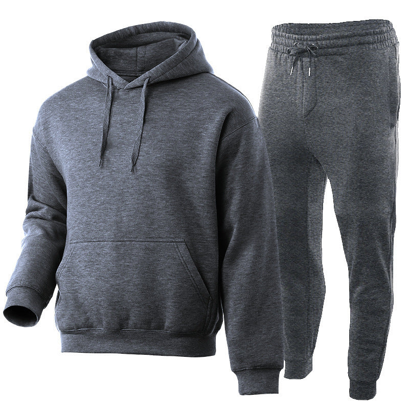 Unisex Premium-Sweatset mit doppelt vernähtem Hoodie, Kängurutasche und ergonomischer Tapered-Jogginghose Drune