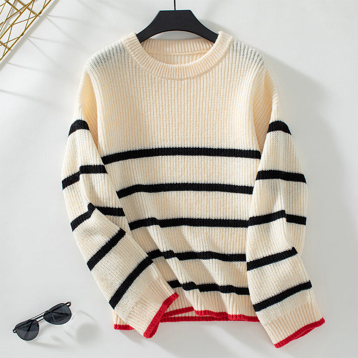 Drune | Gestreifter Strickpullover mit Klassischem Design