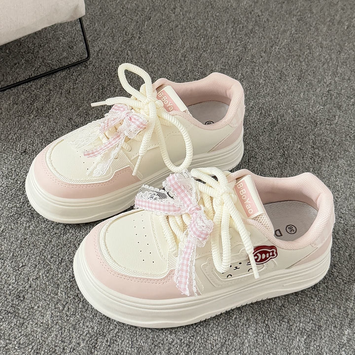 Damen Sportliche Sneakers mit verspieltem Katzenmotiv und bequemer Dämpfung Drune