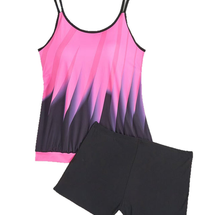 Damen Sportliches Tankini-Set mit trendigem Schnitt und Shorts Drune