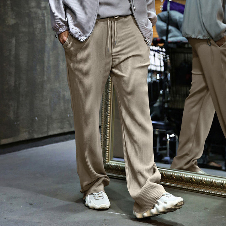Herren lässige Strickhose mit elastischem Bund und praktischen Eingrifftaschen Drune