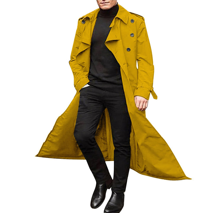 Herren Trenchcoat mit doppelter Knopfleiste und urbanem Design Drune