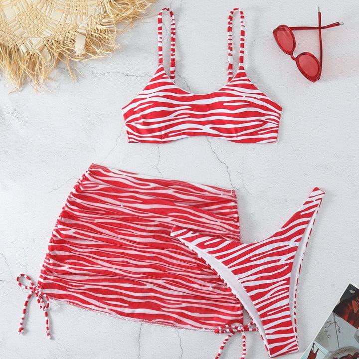 Damen Bikini-Set mit eleganter Wendewickelrock-Optik Drune