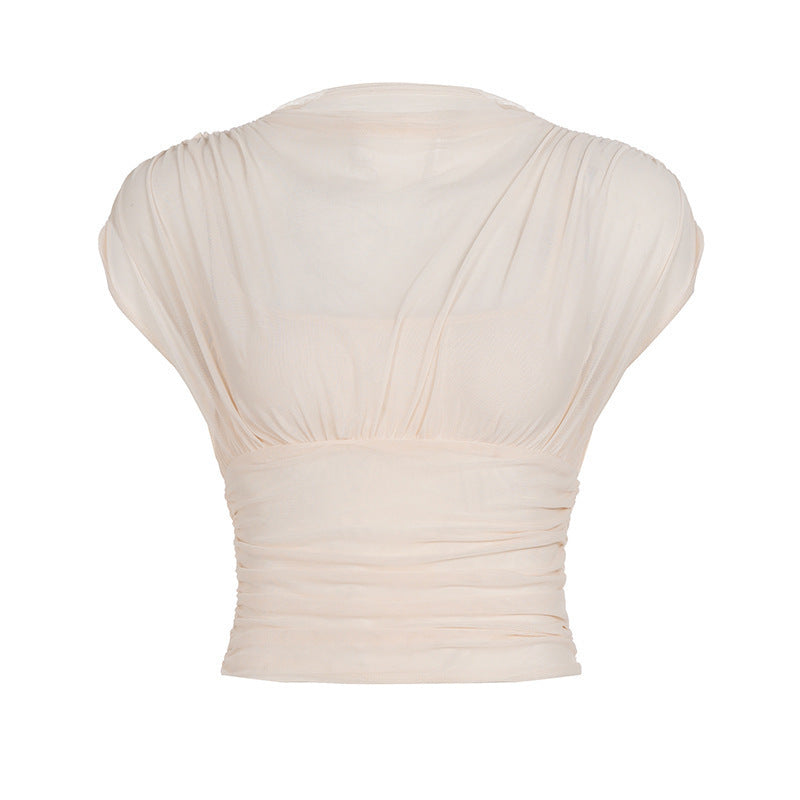 Damen Elegantes Shirt mit Raffung und weichem Stoff Drune