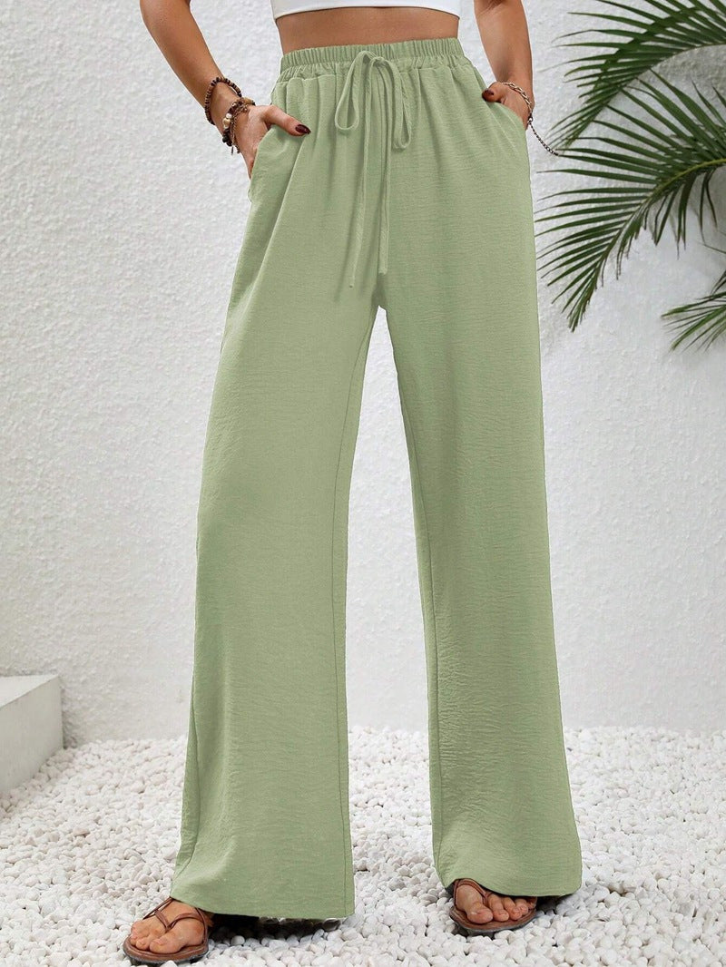 Damen Weite Freizeit-Hosen mit elastischem Bund und praktischen Seitentaschen Drune