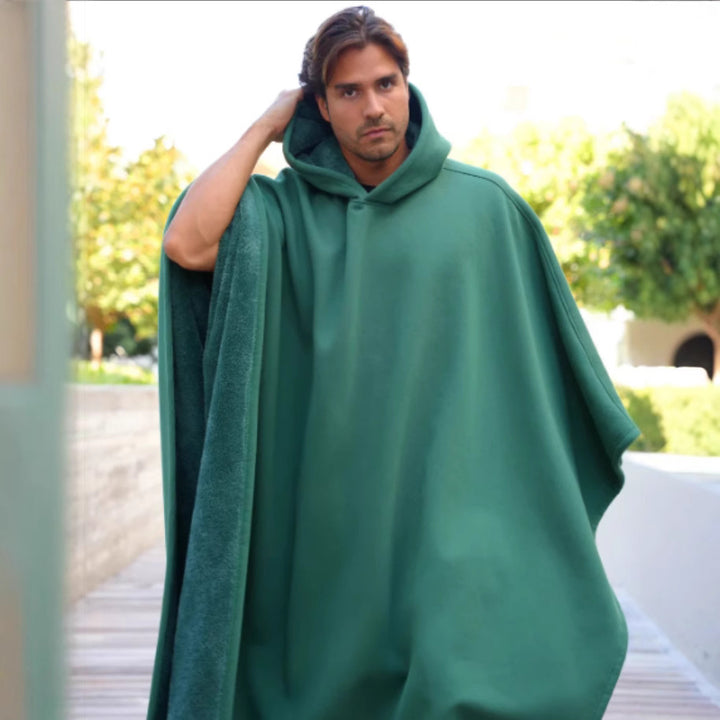 Unisex nan Kapuzen-Poncho Kuscheldecke mit weichem Futter und großzügigem Oversize-Schnitt Drune