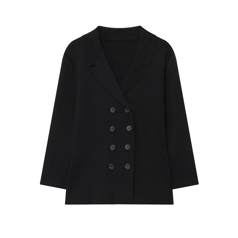 Damen elegante Blazerjacke im doppelten Knopfdesign Drune