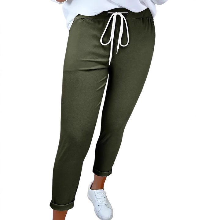 Damen Bequeme Freizeithose mit verstellbarem Kordelzug und lässigem Schnitt Drune