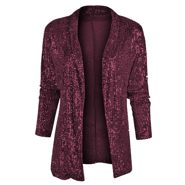 Damen Glamouröser Pailletten-Blazer Drune
