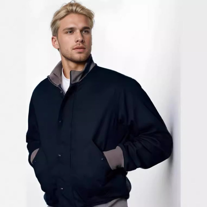Herren lässige Freizeitjacke mit klassischem Kragen Drune