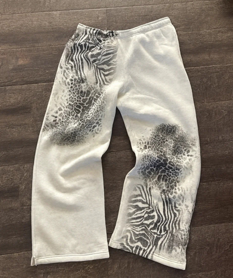 Damen Freizeithose mit kreativem Tiermuster Drune