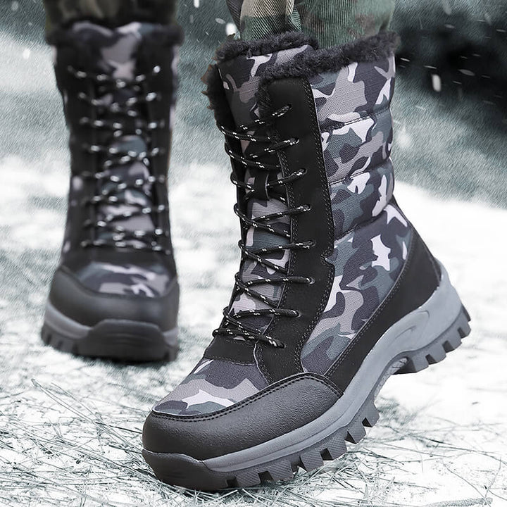 Damengefütterte Winterboots mit isolierendem Innenfutter und rutschfester Profilsohle Drune