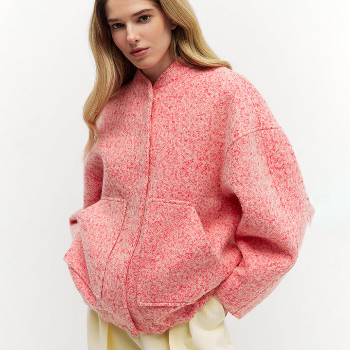 Damen sportliche Oversize-Jacke mit eleganten Knopfdetails und lässigem Schnitt Drune