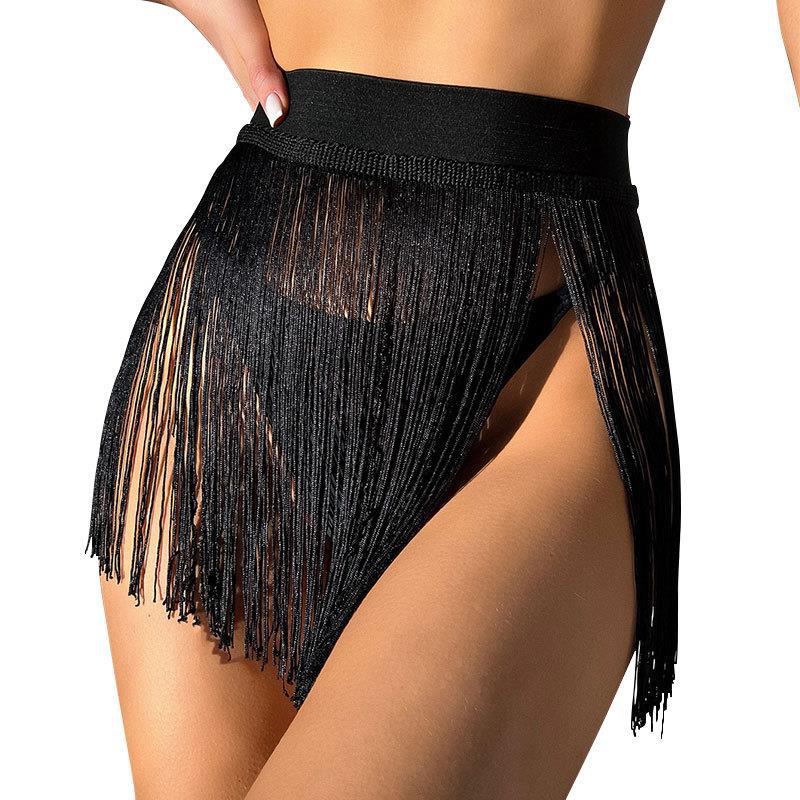 Damen Fransen Bikini-Rock Drune