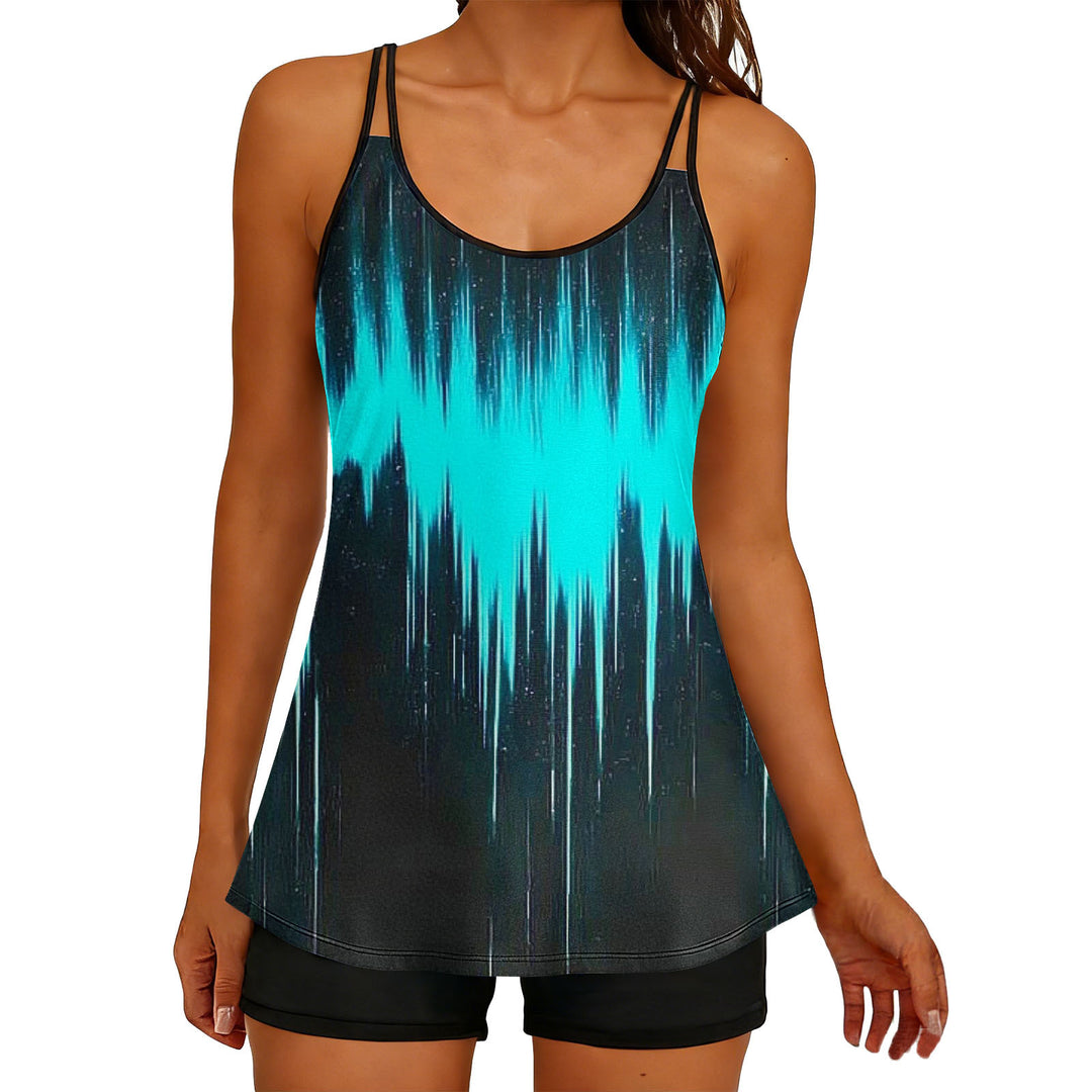 Damen Sportliches Tankini-Oberteil mit elegantem Floral-Design Drune