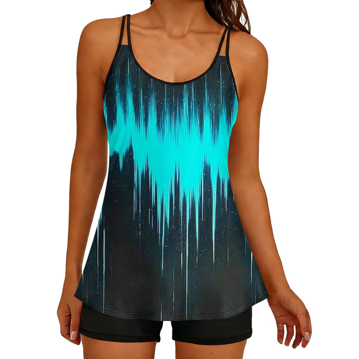 Damen Sportliches Tankini-Oberteil mit elegantem Floral-Design Drune