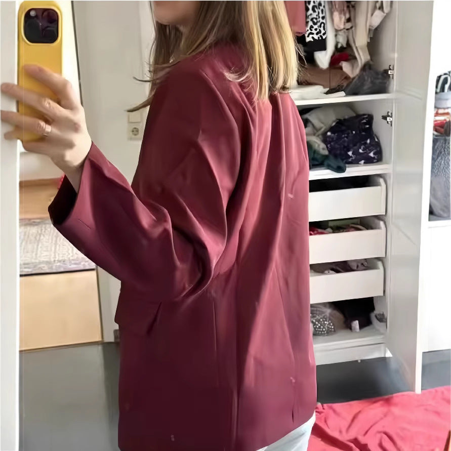 Damen Oversized Blazer mit doppelter Knopfreihe und lässigem Schnitt Drune