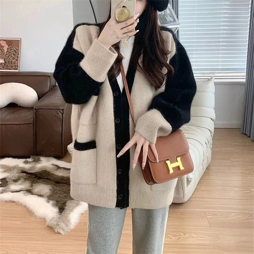 Damen Strickcardigan mit dekorativem Schnitt und praktischen Taschen Drune