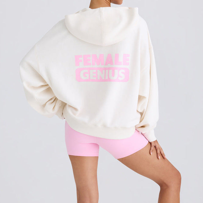 Damen lässiger Kapuzenpullover mit oversized Passform und praktischen Taschen Drune