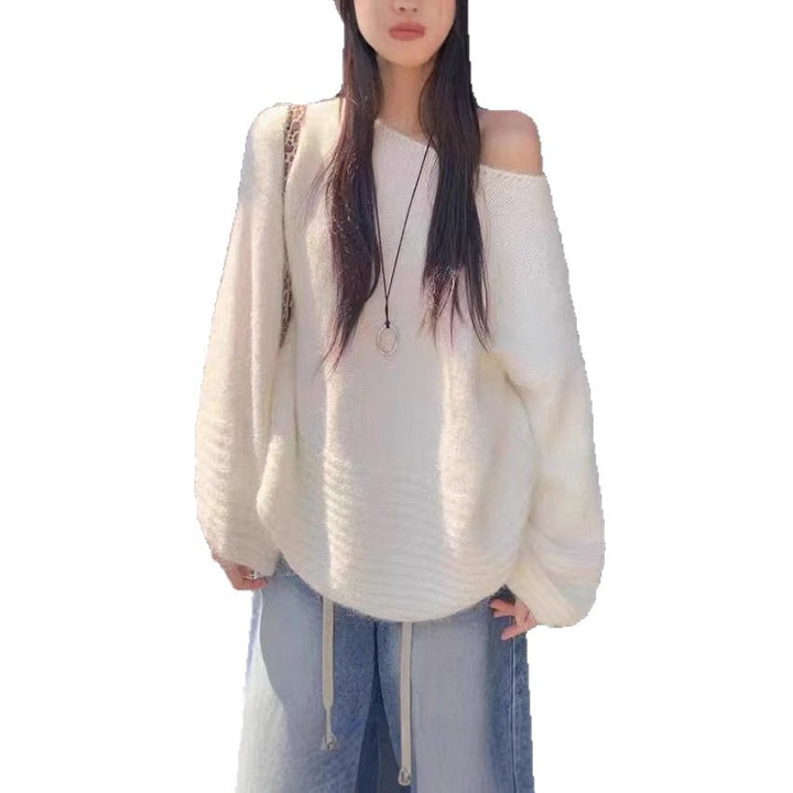 Damen Oversized Strickpullover Drune