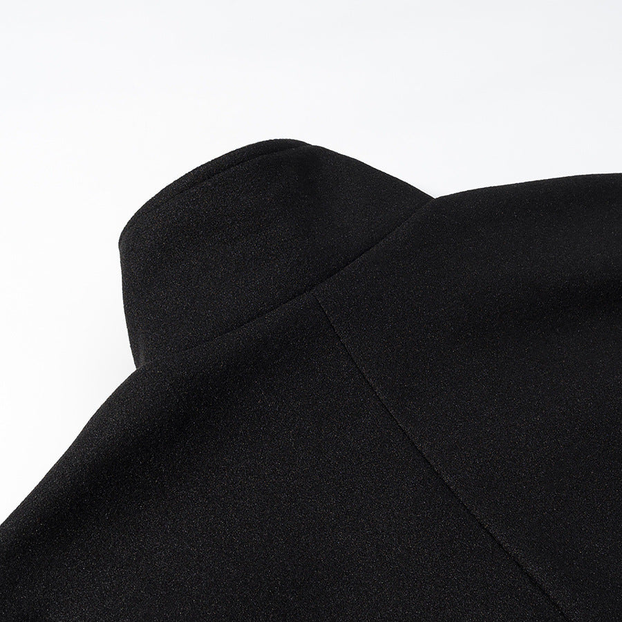 Damen cropped Blousonjacke mit elegantem Stehkragen und Knopfverschluss Drune